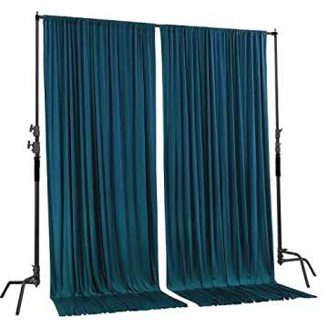 AK TRADING CO. 10 feet x 8 feet IFR Polyester Backdrop Drapes Curtains Panels with Rod Pockets - Wed...