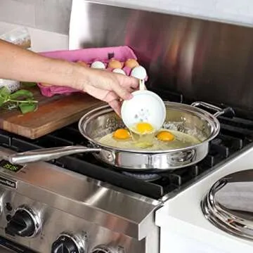 360° Saute Pan 12" with Lid, Stainless Steel Cookware, Hand Crafted in the United States, Induction Cookware.