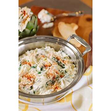 360° Saute Pan 12" with Lid, Stainless Steel Cookware, Hand Crafted in the United States, Induction Cookware.