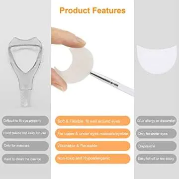 Silicone Mascara Guard Shields for Eye Makeup Residue Prevention