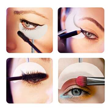 Silicone Mascara Guard Shields for Eye Makeup Residue Prevention