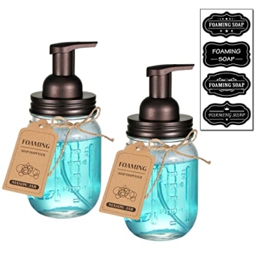 Amolliar Foaming Soap Dispenser Rustic Decor 2 Pack