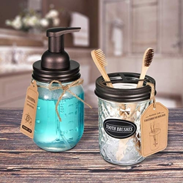 Amolliar Foaming Soap Dispenser Rustic Decor 2 Pack