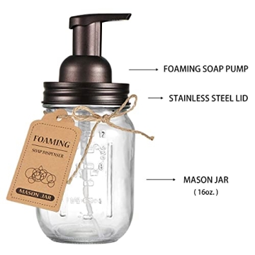 Amolliar Foaming Soap Dispenser Rustic Decor 2 Pack