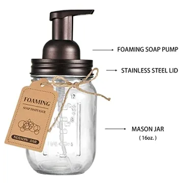 Amolliar Foaming Soap Dispenser Rustic Decor 2 Pack