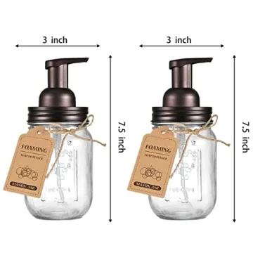 Amolliar Foaming Soap Dispenser Rustic Decor 2 Pack