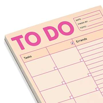 1-Count Knock Knock to Do Pad, Squares for Prioritizing to Do List Note Pad & Daily Planner Pad, 6 x 9-inches (Pastel Edition)