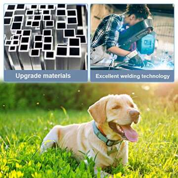 BestPet Heavy Duty Pet Playpen Dog Exercise Pen Cat Fence B, 40-Inch, Black