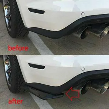 Xotic Tech Rear Bumper Canard Splitter - Universal Carbon Fiber