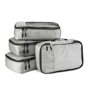 Amazon Basics Travel Packing Cubes Set, 100% Durable Polyester