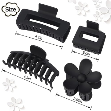 4 Pack Flower Hair Accessories Set for Durable Holding