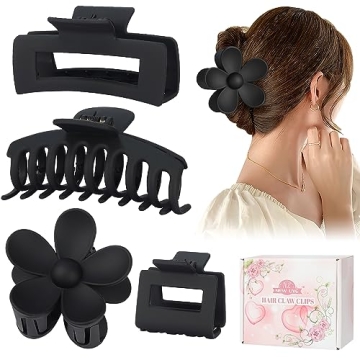 4 Pack Flower Hair Accessories Set for Durable Holding