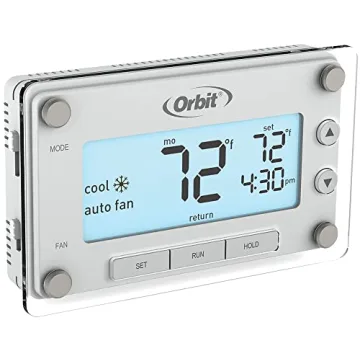 Orbit 83521 Clear Comfort Programmable Thermostat with Large, Easy-to-Read Display, White