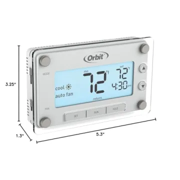 Stylish Orbit 83521 Programmable Thermostat with Backlight