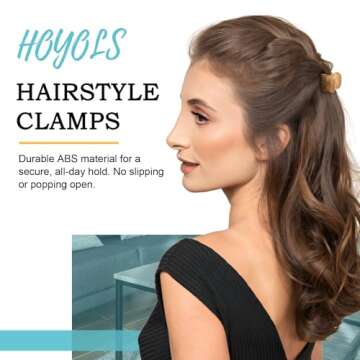 HOYOLS 36 Pcs Mini Hair Clips for Styling, Colorful Small Plastic Jaw Claw Clips Strong Hold for Thin Thick Short Hair Accessories for Women and Girls (Autumn Whisper)