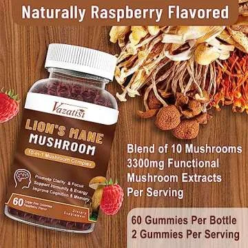 Vazatisi 2 Pack Organic Mushroom Gummies - 10 Mushroom Complex