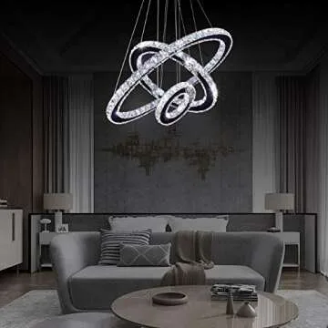 Modern Crystal Chandelier - Adjustable LED Ceiling Light