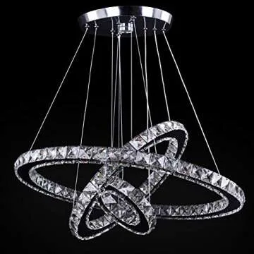 Modern Crystal Chandelier - Adjustable LED Ceiling Light