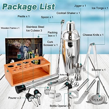 Professional 17-piece Cocktail Shaker Set for Home Mixology