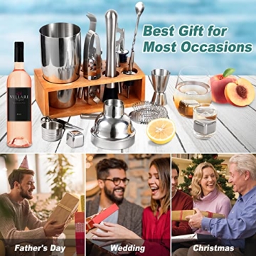 Professional 17-piece Cocktail Shaker Set for Home Mixology