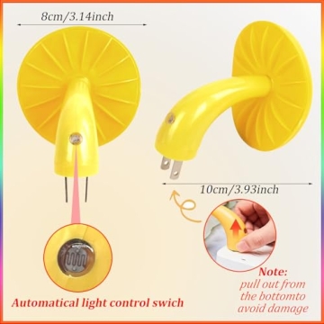 Mushroom-Shaped LED Night Light with Sensor Technology