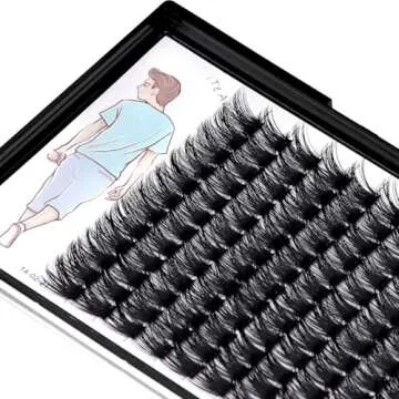 Dedila Large Tray-Grafted Wide Stem Individual False Eyelashes Thick Base 120 Clusters D Curl Natural Long Volume Eye Lashes Extensions Dramatic Look 8-20mm Available (14mm)