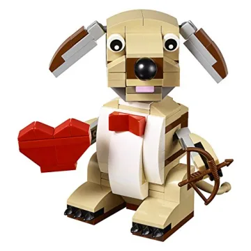 LEGO Cupid Dog Building Kit Hearts for Kids and Adults