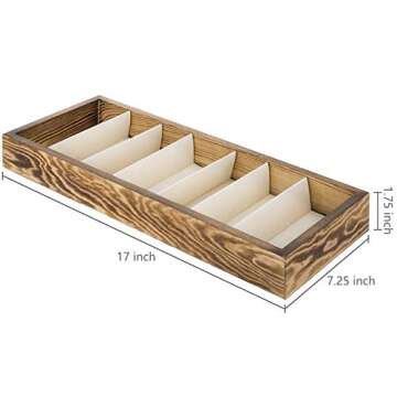 MyGift Sunglasses Organizer - Stylish 7-Slot Holder Tray