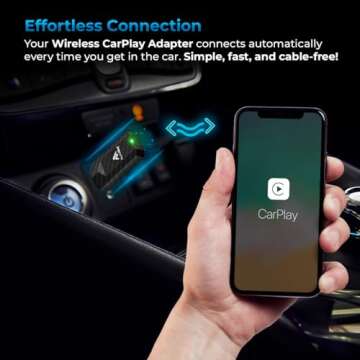 Wireless CarPlay Adapter 2023 Pro Slim Edition - Smallest and Fastest Wireless CarPlay Adapter - AutoSky - Factory Wired CarPlay Cars – USB-A and USB-C Cables – Wired CarPlay Required