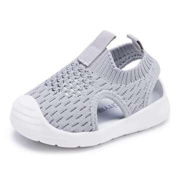 BMCiTYBM Baby Boys Girls Sandals Summer Shoes Non-Slip 6 9 12 18 24 Months Grey Size 12-18 Months Infant