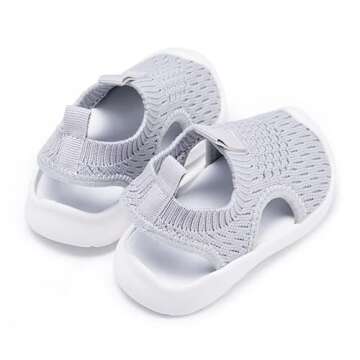 BMCiTYBM Baby Boys Girls Sandals Summer Shoes Non-Slip 6 9 12 18 24 Months Grey Size 12-18 Months Infant