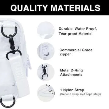 Brixley Crossbody Bag Sling Purse for Women Men Girls Travel, Multi Position Fanny Back Pack (Clear)