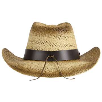 Stylish Livingston Cowgirl/Cowboy Woven Straw Hat