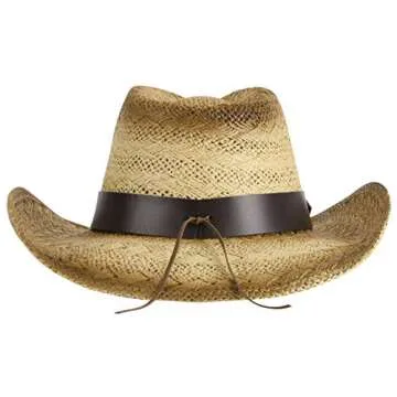 Stylish Livingston Cowgirl/Cowboy Woven Straw Hat