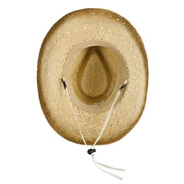Stylish Livingston Cowgirl/Cowboy Woven Straw Hat
