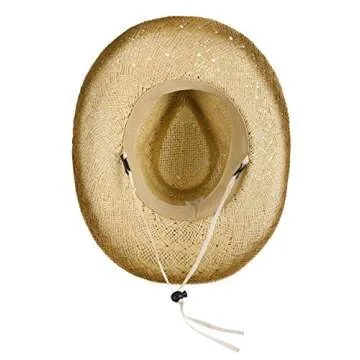 Stylish Livingston Cowgirl/Cowboy Woven Straw Hat