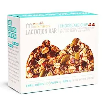 Munchkin Milkmakers Lactation Bars, Chocolate Chip, 6 Count