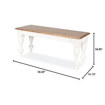 Kate and Laurel Sophia Rustic Wood Bench - Stylish Versatile Seating