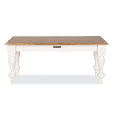 Kate and Laurel Sophia Rustic Wood Top Bench, White