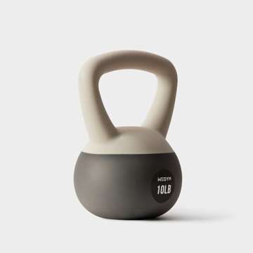 WeGym Soft Kettlebells with Cushioned Impact-Resistant Base and Anti-Slip, Wide-Grip Handle for Home Workouts, Weightlifting, and Full Body Strength Training