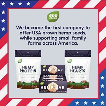 Evo Hemp Organic Protein Bar - Tasty & Vegan Friendly Snack