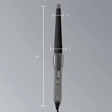 INFINITIPRO BY CONAIR Silicone Shine 1-Inch to 1/2-Inch Curling Wand, Tapered wand produces beachy waves