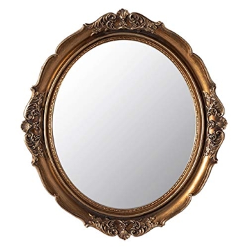 Funerom 12.8 x 14.3 inch Vintage Decorative Wall Mirror, Hanging Mirrors for Bedroom Living-Room Dre...