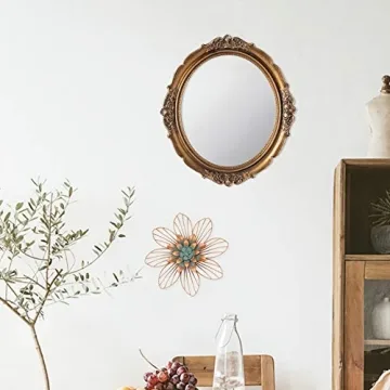 Elegant Funerom Vintage Oval Mirror for Home Decor