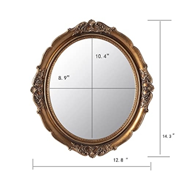 Elegant Funerom Vintage Oval Mirror for Home Decor