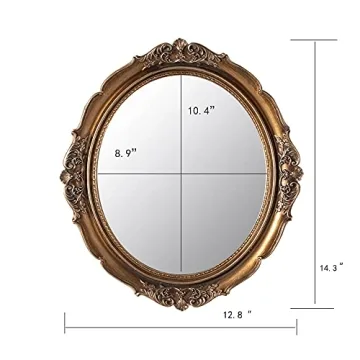 Elegant Funerom Vintage Oval Mirror for Home Decor