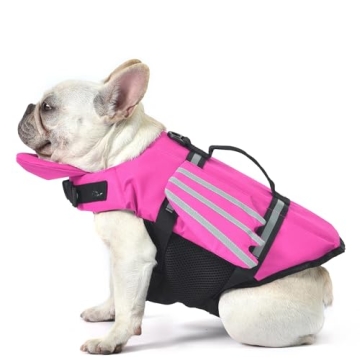 Petglad Dog Life Jacket, Wings Dog Life Vest with Chin Float Rescue Handle for Small Medium Large Do...
