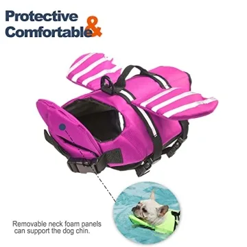 Petglad Dog Life Jacket with Adjustable Chin Float