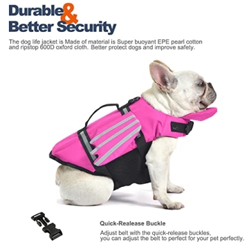 Petglad Dog Life Jacket with Adjustable Chin Float