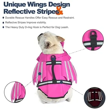 Petglad Dog Life Jacket with Adjustable Chin Float